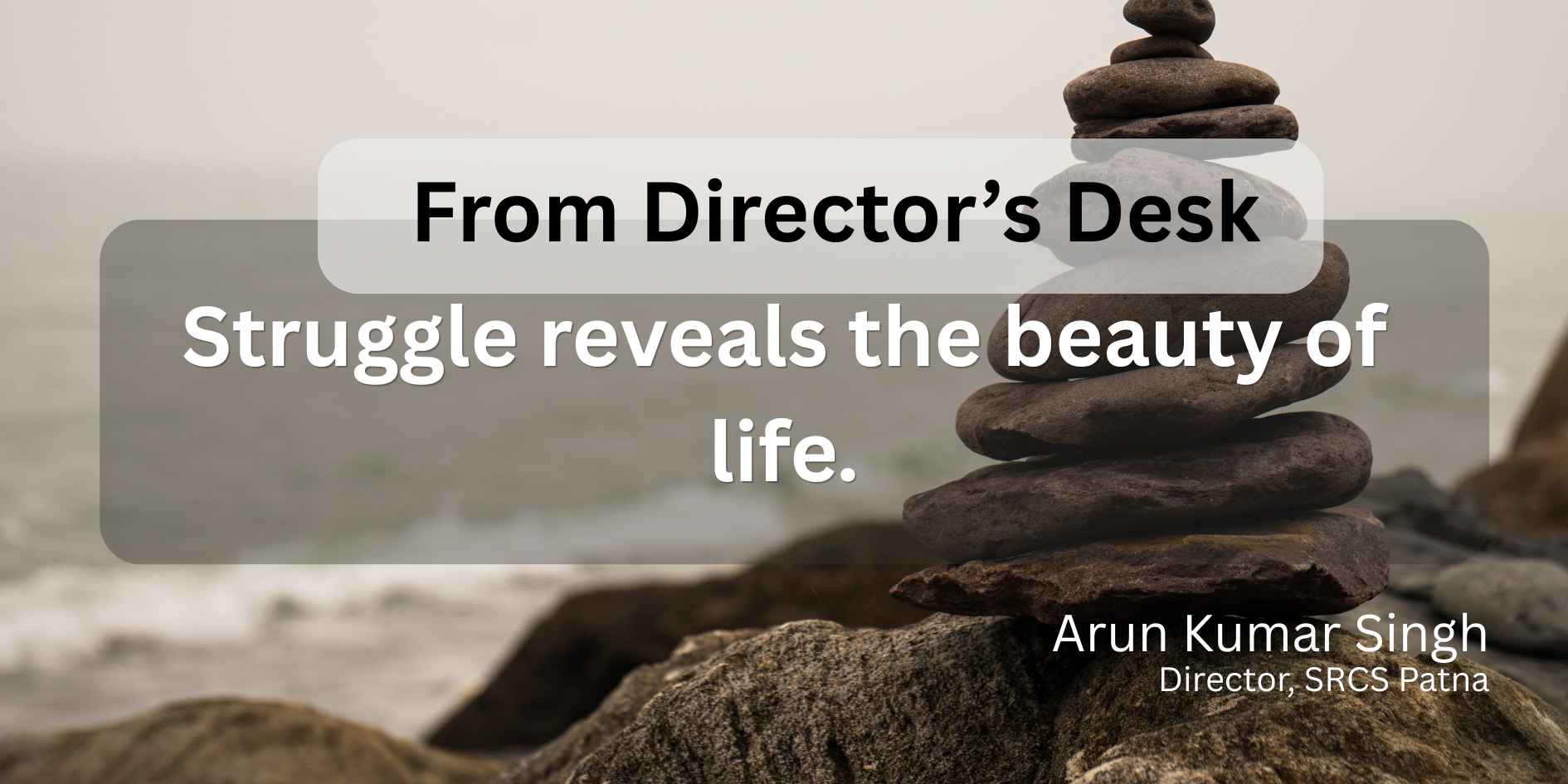 Struggle reveals the beauty of life.